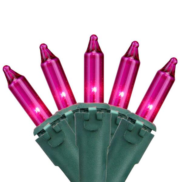 Northlight Seasonal 100ct. Pink Mini Christmas Lights - image 
