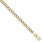 Gold Classics™ 3.4mm. 14k Semi Solid Pave Curb Necklace - image 2