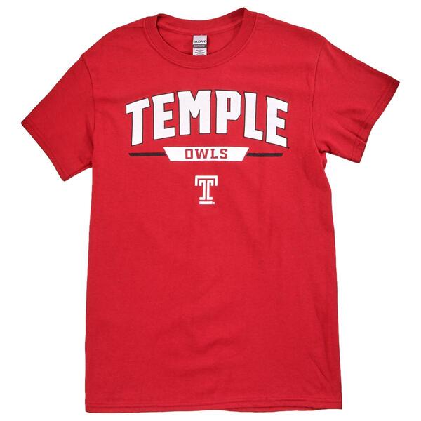 Mens Temple University High Arch Short Sleeve T-Shirt - image 