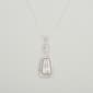 Napier Silver-Tone Etched Double Pendant Necklace - image 1