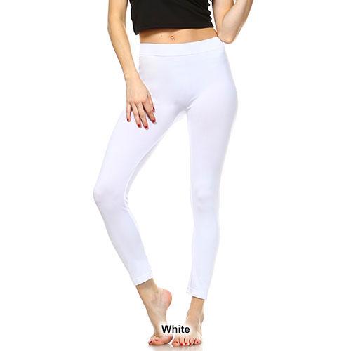 Womens White Mark Solid Skinny Leggings