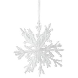 K&K Interiors Flocked Snowflake Ornament