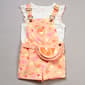 Girls (4-6x) Little Lass® 2pc. Fruit Shortall w/ Sequin Top - image 2