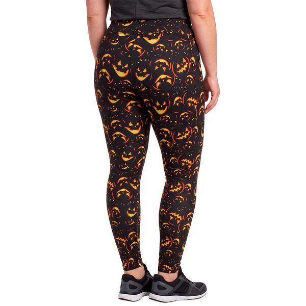 Plus Size  Runway Ready Pull On Halloween Leggings -Jackolantern