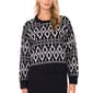 Womens Vince Camuto Long Sleeve Diamond Ski Sweater - image 1