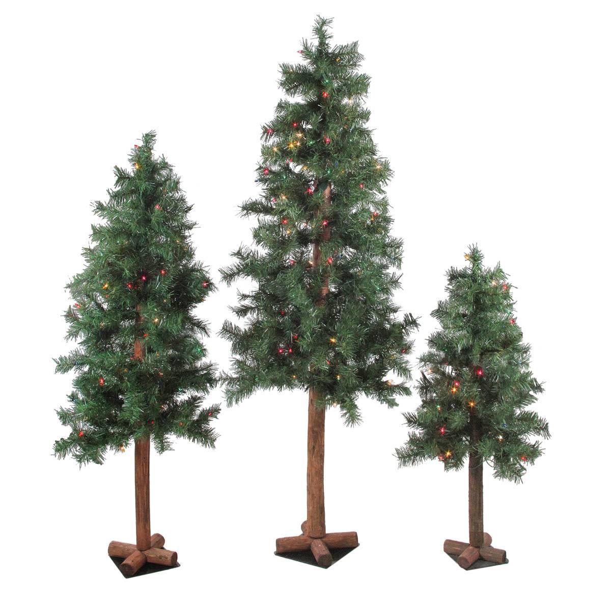 Northlight Seasonal Pre-Lit Woodland Christmas Trees - Set...