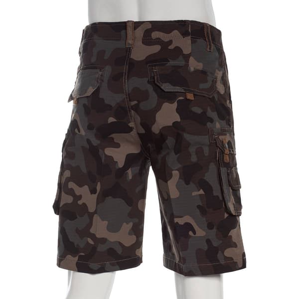 Mens Bass Creek Outfitters® Camo Stretch Ripstop Cargo Shorts