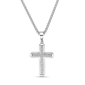 Mens Lynx 1ctw. Lab-Grown Diamond Cross Pendant Necklace - image 1
