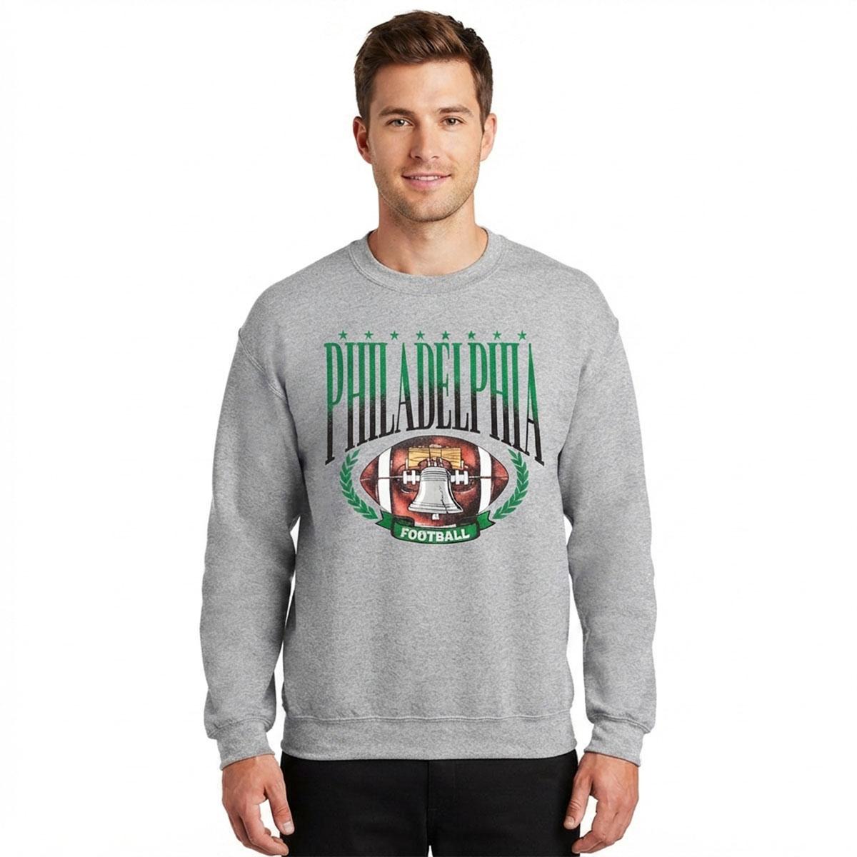 Mens Tailgate Philadelphia Football Bell Birds Crew Sweatshirt