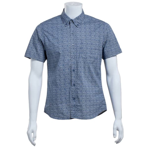 Mens North Hudson Swirl Pattern Tuckless Button Down Shirt - image 