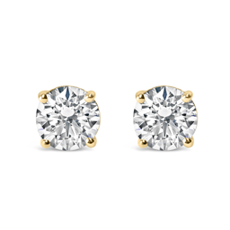 Haus of Brilliance Gold 1ctw Lab Grown White Diamond Stud Earrin