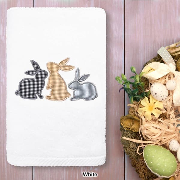 Linum Home Textiles Bunny Row Embroidered Hand Towels