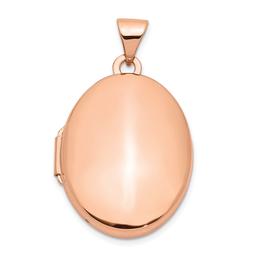 Gold Classics(tm) 14kt. Rose Gold Polished 21mm Domed Oval Locket