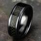 Mens Endless Affection&#8482; 8mm Black Titanium Wedding Band - image 4