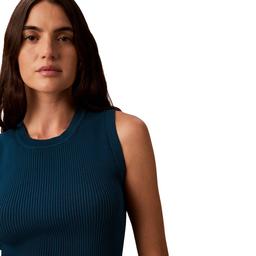 Womens Calvin Klein Crew Neck Ribbed Tank Top