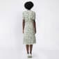 Womens Luxology Short Sleeve Tropical Linen Challis Midi Dress - image 2