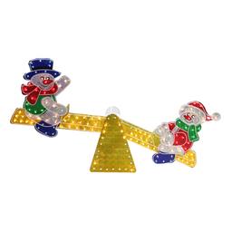 Northlight Seasonal 48in. Snowmen on See Saw Outdoor Decoration