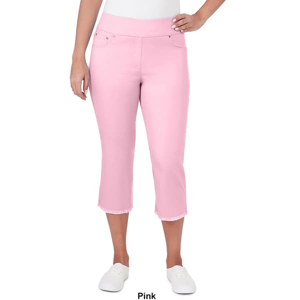Womens Ruby Rd. Fresh Take Pull On Denim Capri Pants