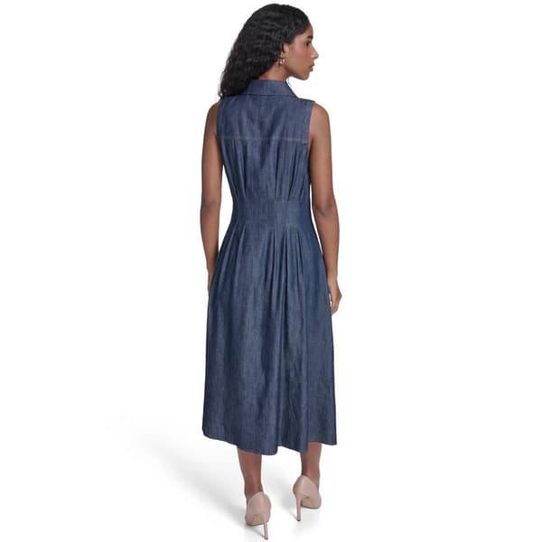 Womens Tommy Hilfiger Sleeveless Button Down Fit & Flare Dress