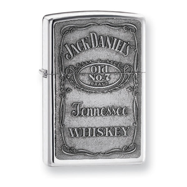 Zippo Jack Daniels Pewter Emblem Chrome Lighter - image 