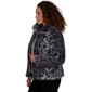 Womens Skye’s the Limit Icy Blue Sparkle Long Sleeve Zip Up Leop - image 4