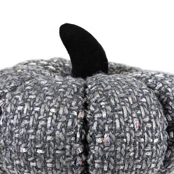 Northlight Grey Knitted Fall Harvest Pumpkin