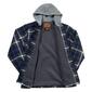 Mens Mountain Ridge® Flannel Hooded Jacket - Navy/Black - image 2