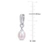 Gemstone Classics&#8482; Pearl & Diamond Drop Hoop Earrings - image 2