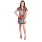 Womens 24/7 Comfort Apparel Geometric Print A-Line Mini Dress - image 1