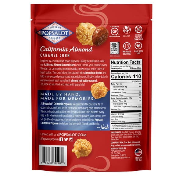 Popsalot&#8482; 6pk. California Almond Caramel Corn Popcorn