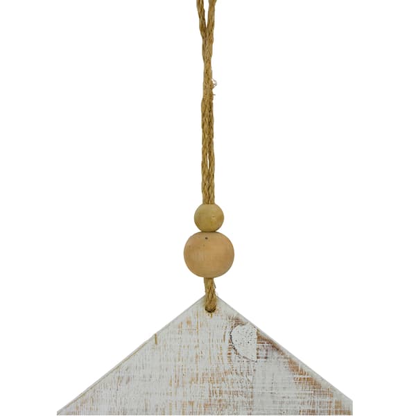 Northlight Seasonal White Wooden "Peace" Christmas Ornament