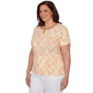 Plus Size Hearts of Palm Fun in the Sun Geometric Abstract Blouse - image 2
