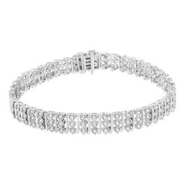 Diamond Classics&#40;tm&#41; Sterling Silver Heart Diamond Bracelet