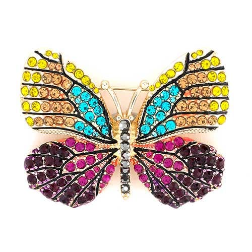 Napier Gold-Tone Multi Butterfly Pin - image 