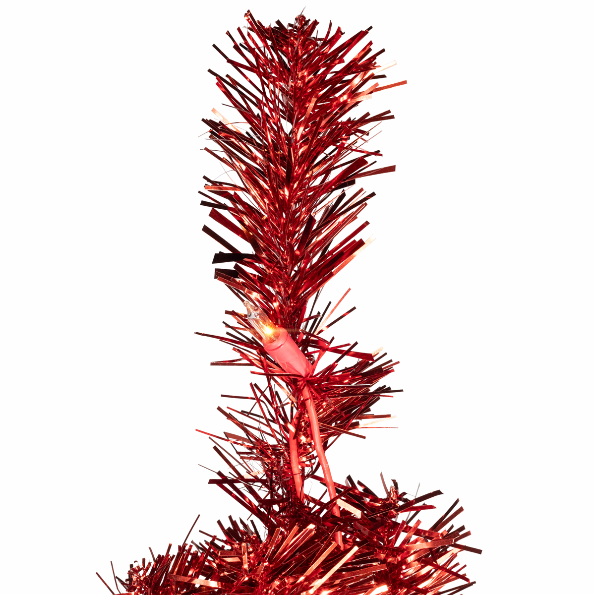 Northlight 3ft. Pre-Lit Red Artificial Tinsel Christmas Tree