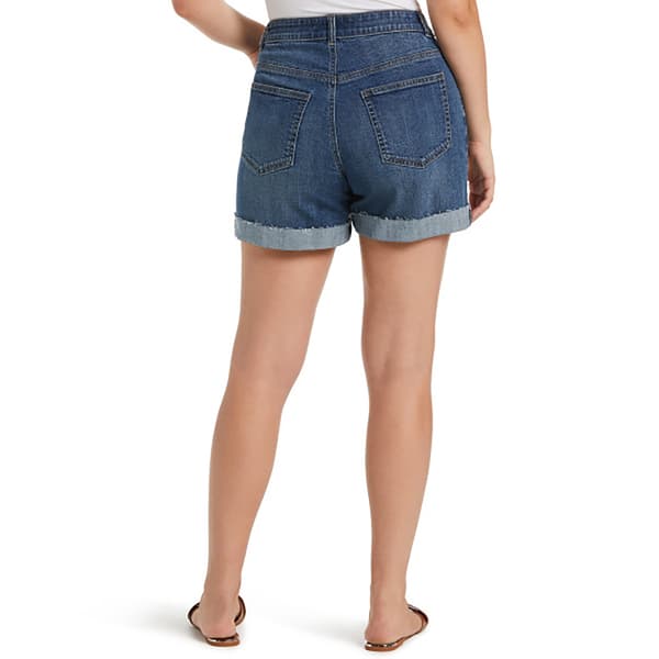 Womens Rafaella&#174; Classic Fit Raw Edge Cuffed Denim Shorts