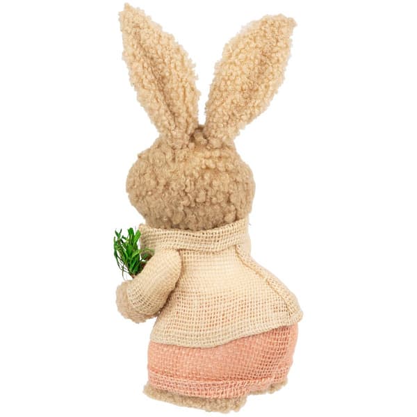 Northlight Seasonal Plush Boy Rabbit w/ Carrots Easter Figurine