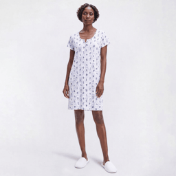 Plus Size Laura Ashley(R) Short Sleeve Tiled Fruit Nightshirt