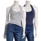 Juniors Pink Rose 2pk. Stripe Halter Top- Stripe - image 1