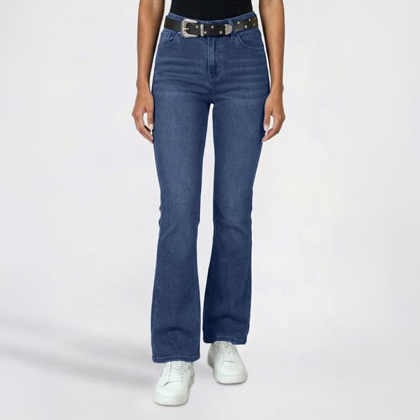 Juniors YMI Studded Belted Bootcut Jeans