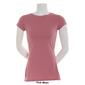Juniors Aveto Short Sleeve Basic Crew Neck Cap Sleeve Tee - image 3