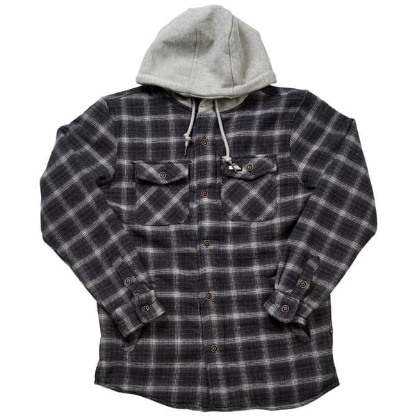 Young Mens Quiksilver Kofi Sherpa Lined Hooded Jacket - Iron