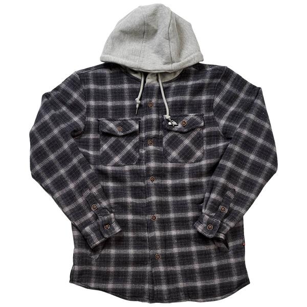 Young Mens Quiksilver Kofi Sherpa Lined Hooded Jacket - Iron - image 
