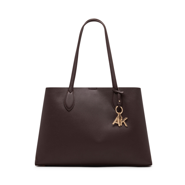 Anne Klein Bonded Dbl Cmp Tote W/Charm $102