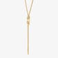 Gold Classics&#8482; Circle & Bar on Rope Chain Lariat Necklace - image 2
