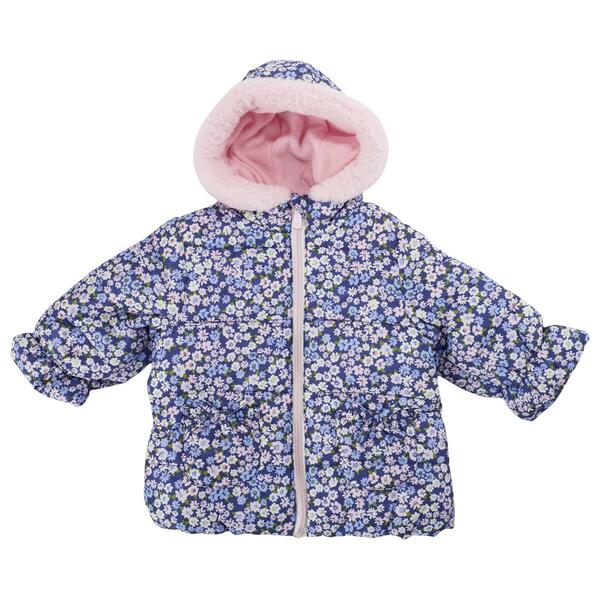 Baby Girl &#40;12-24M&#41; Kensie Girl Ditzy Floral Puffer Coat - image 