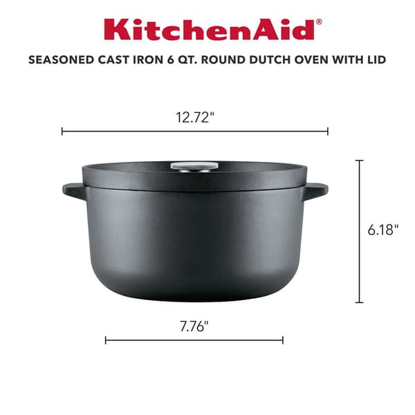 KitchenAid® Seasoned Cast Iron Dutch Oven Casserole Pot