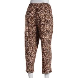 Womens Ren&#233; Rof&#233; Leopard Animal Poly Pajama Capris