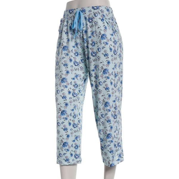 Womens Rene Rofe Ditsy Floral Capri Pajama Pants - image 