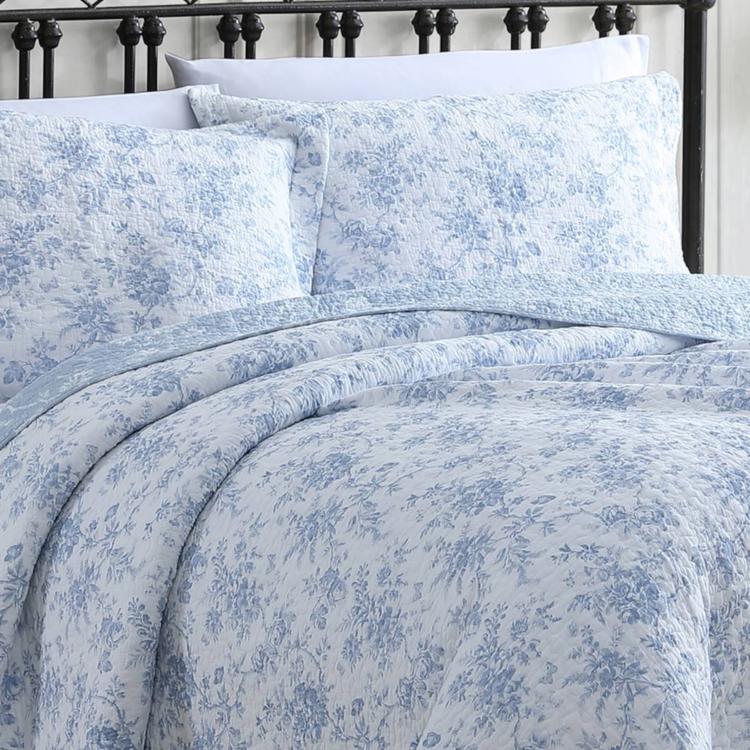 Laura Ashley® Walled Garden 136 Thread Count Reversible Quilt Set